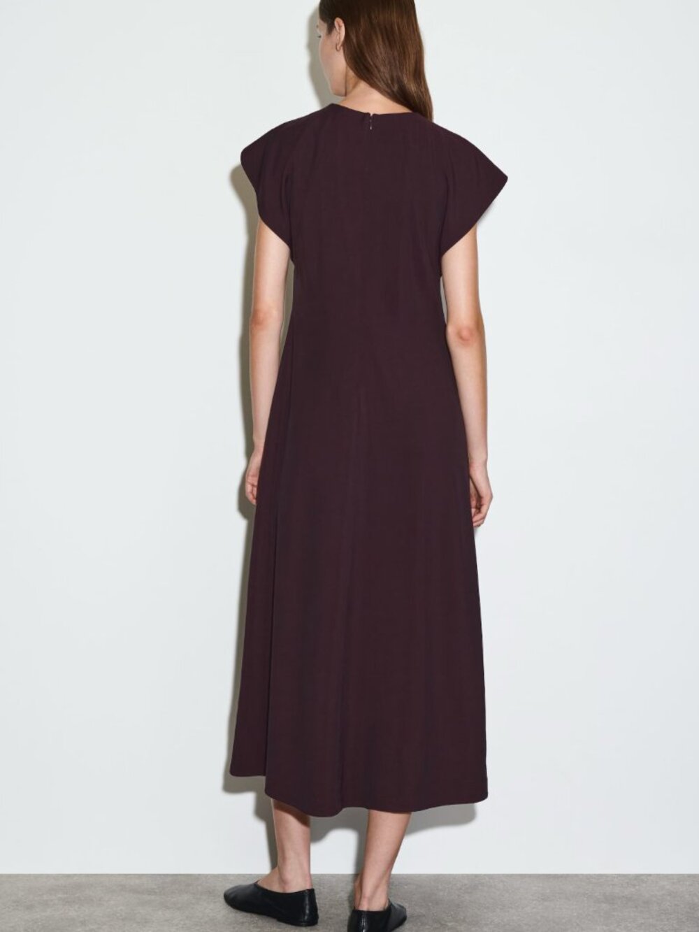 COS CAPE-SHOULDER MIDI DRESS SIZE 12 *NEW WITH TAGS* - Picture 6 of 7